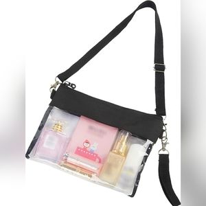 🔴NWT Crossbody Purse Wristlet, Stadium Approved (Clear)